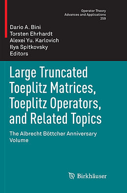 Kartonierter Einband Large Truncated Toeplitz Matrices, Toeplitz Operators, and Related Topics von 