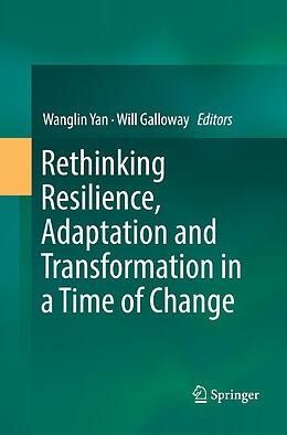 Couverture cartonnée Rethinking Resilience, Adaptation and Transformation in a Time of Change de 