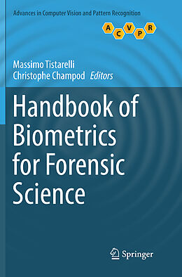Couverture cartonnée Handbook of Biometrics for Forensic Science de 