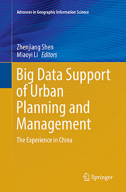 Couverture cartonnée Big Data Support of Urban Planning and Management de 