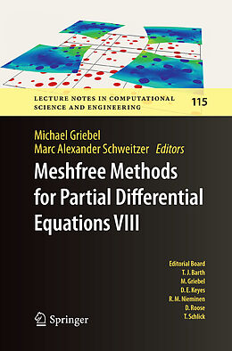 Couverture cartonnée Meshfree Methods for Partial Differential Equations VIII de 