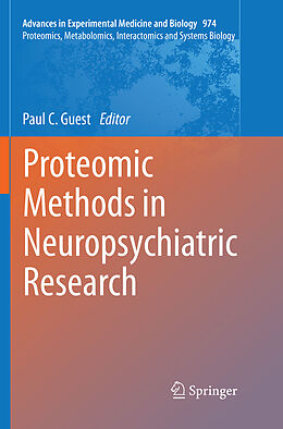 Kartonierter Einband Proteomic Methods in Neuropsychiatric Research von 