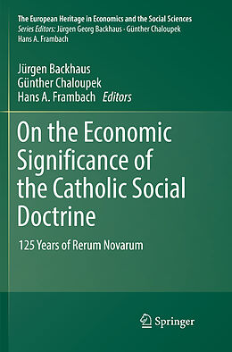 Couverture cartonnée On the Economic Significance of the Catholic Social Doctrine de 