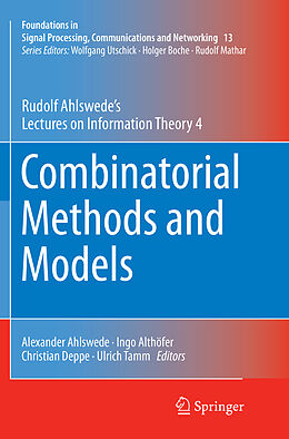 Couverture cartonnée Combinatorial Methods and Models de Rudolf Ahlswede