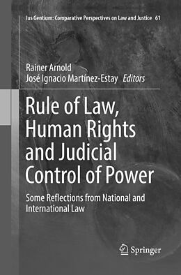 Couverture cartonnée Rule of Law, Human Rights and Judicial Control of Power de 