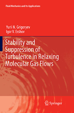 Couverture cartonnée Stability and Suppression of Turbulence in Relaxing Molecular Gas Flows de Igor V. Ershov, Yurii N. Grigoryev