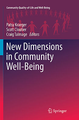 Couverture cartonnée New Dimensions in Community Well-Being de 