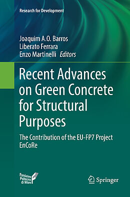 Couverture cartonnée Recent Advances on Green Concrete for Structural Purposes de 