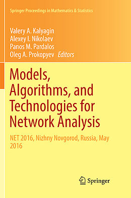 Kartonierter Einband Models, Algorithms, and Technologies for Network Analysis von 