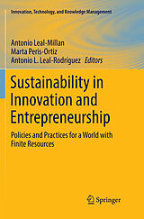 Couverture cartonnée Sustainability in Innovation and Entrepreneurship de 