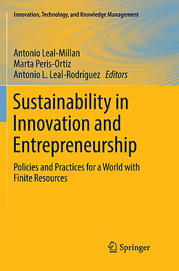 Couverture cartonnée Sustainability in Innovation and Entrepreneurship de 