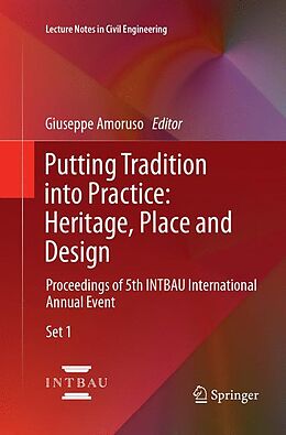 Kartonierter Einband Putting Tradition into Practice: Heritage, Place and Design von 
