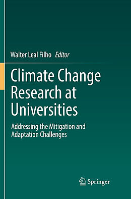 Couverture cartonnée Climate Change Research at Universities de 