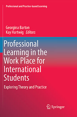 Couverture cartonnée Professional Learning in the Work Place for International Students de 