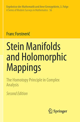 Couverture cartonnée Stein Manifolds and Holomorphic Mappings de Franc Forstneri 