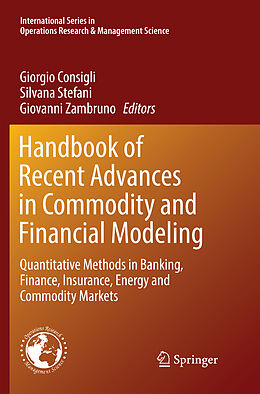 Couverture cartonnée Handbook of Recent Advances in Commodity and Financial Modeling de 