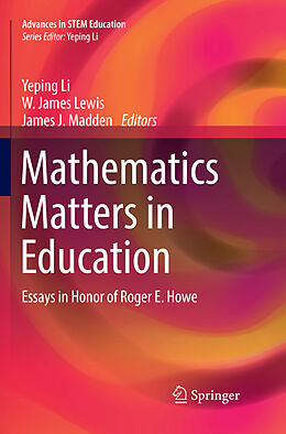 Couverture cartonnée Mathematics Matters in Education de 