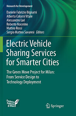 Couverture cartonnée Electric Vehicle Sharing Services for Smarter Cities de 