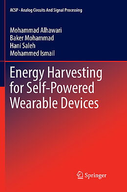 Couverture cartonnée Energy Harvesting for Self-Powered Wearable Devices de Mohammad Alhawari, Baker Mohammad, Hani Saleh