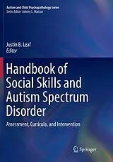 Kartonierter Einband Handbook of Social Skills and Autism Spectrum Disorder von