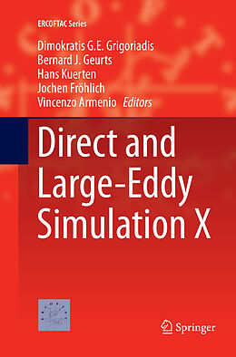 Couverture cartonnée Direct and Large-Eddy Simulation X de 