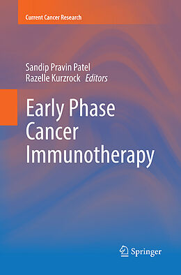 Couverture cartonnée Early Phase Cancer Immunotherapy de 