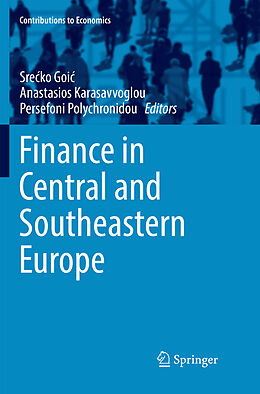 Couverture cartonnée Finance in Central and Southeastern Europe de 