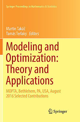 Couverture cartonnée Modeling and Optimization: Theory and Applications de 