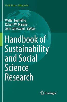 Couverture cartonnée Handbook of Sustainability and Social Science Research de 