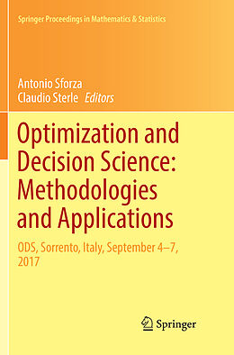 Kartonierter Einband Optimization and Decision Science: Methodologies and Applications von 