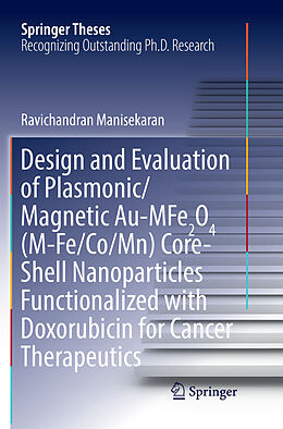Kartonierter Einband Design and Evaluation of Plasmonic/Magnetic Au-MFe2O4 (M-Fe/Co/Mn) Core-Shell Nanoparticles Functionalized with Doxorubicin for Cancer Therapeutics von Ravichandran Manisekaran