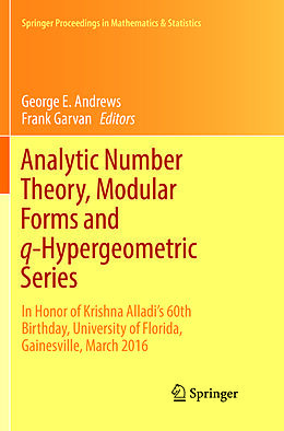 Couverture cartonnée Analytic Number Theory, Modular Forms and q-Hypergeometric Series de 