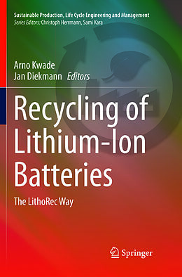 Couverture cartonnée Recycling of Lithium-Ion Batteries de 