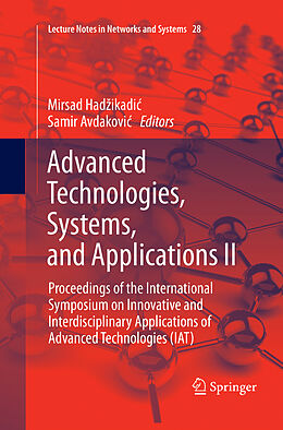 Kartonierter Einband Advanced Technologies, Systems, and Applications II von 