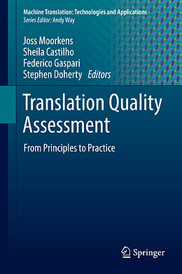 Livre Relié Translation Quality Assessment de 