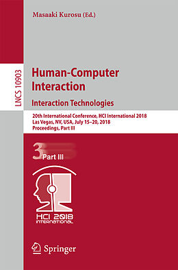 Kartonierter Einband Human-Computer Interaction. Interaction Technologies von 