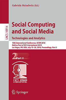 E-Book (pdf) Social Computing and Social Media. Technologies and Analytics von 