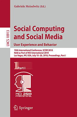 Kartonierter Einband Social Computing and Social Media. User Experience and Behavior von 
