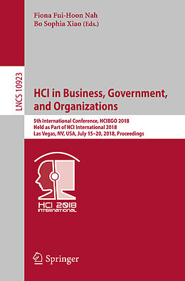 Kartonierter Einband HCI in Business, Government, and Organizations von 