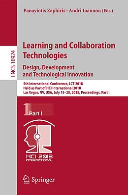E-Book (pdf) Learning and Collaboration Technologies. Design, Development and Technological Innovation von 