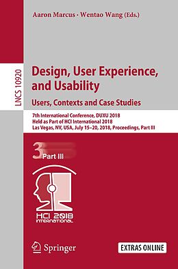 E-Book (pdf) Design, User Experience, and Usability: Users, Contexts and Case Studies von 