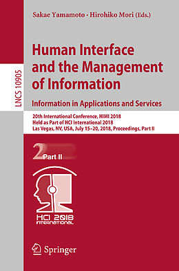 E-Book (pdf) Human Interface and the Management of Information. Information in Applications and Services von 