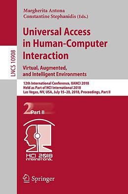E-Book (pdf) Universal Access in Human-Computer Interaction. Virtual, Augmented, and Intelligent Environments von 