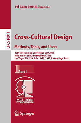 Kartonierter Einband Cross-Cultural Design. Methods, Tools, and Users von 