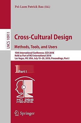 E-Book (pdf) Cross-Cultural Design. Methods, Tools, and Users von 