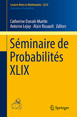 Couverture cartonnée Séminaire de Probabilités XLIX de 