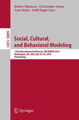 E-Book (pdf) Social, Cultural, and Behavioral Modeling von 