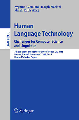 E-Book (pdf) Human Language Technology. Challenges for Computer Science and Linguistics von 