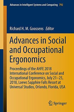E-Book (pdf) Advances in Social and Occupational Ergonomics von 