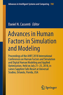 Kartonierter Einband Advances in Human Factors in Simulation and Modeling von 